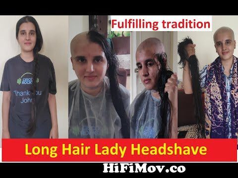 Long Hair lady Headshave | Traditional shave | Young lady shave | Tirumala  Tirupati மொட்டை| Rapunzel from indian girl tonsure at tirumala Watch Video  