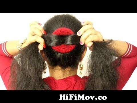 New Easy juda hairstyle with gajra || simple hairstyle || cute hairstyle ||  hairstyle for girls from চুল বাধার ভিডিও full movie megher kole rodh Watch  Video 