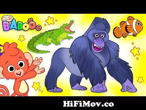 Learn Animals for Kids | Animal videos Compilation for Children | Gorilla  and more | Club Baboo from kaka babu cartoon Watch Video 