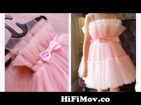 10-11years Girl Designer dress cutting & stitching||Net designer frock  cutting and stitching - YouTube