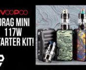The VOOPOO DRAG Mini 117W TC Starter Kit is the perfect mid-level wattage vape system, integrating a built-in 4400mAh battery and the exceptional GENE Fit Chip for battery-efficient outputs with various power modes to power the UFORCE T2 Sub-Ohm Tank!nn**Available in PLATINUM EDITION**nnProduct showcased in this video:nnVoopoo DRAG MINI 117W &amp; UFORCE T2 Starter Kit:nhttps://www.elementvape.com/voopoo-drag-mini-117w-uforce-t2-starter-kitnnFor more information, view our website at:nhttps://www