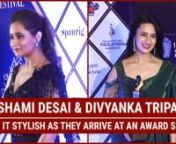 Bigg Boss 13 fame Rashami Desai and Divyanka Tripathi were dressed in their best as they made a stylish appearance at an awards show. The actresses were dressed in gorgeous ethnic wear as they posed at the red carpet. Check it out.