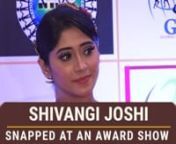 Shivangi Joshi gets honoured with the most popular TV actress of the year. The actress looked pretty in an off-shoulder pink gown.