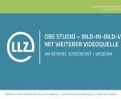 Tutorial | OBS Studio - Bild-in-Bild-Video mit weiterer Videoquelle from obs studio tutorial