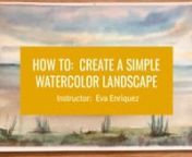 In this video, Artist Eva Enriquez will teach you how to create a simple watercolor landscape using watercolor. nnYou&#39;ll need the following materials: nJar of waternWatercolors: Quinacridone Magenta, cadmium yellow, &amp; Phthalo turquoise bluenPalettenRound Brush &amp; Flat BrushnWatercolor papernBlue tapenPaper TowelnRagnnTo learn more watercolor techniques and to improve your skills, sign up for Root Division&#39;s virtual art classes here: rootdivision.org/page/digital-experiences