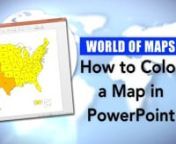 In this video, I will show you how you can easily color one of our editable, royalty free PowerPoint maps. Our maps are easy to customize for your sales, marketing or educational presentations or projects. Every object in one of our maps is an independent individual object that can be customized. The techniques shown here also work with Google Slides and Apple Keynote. nnChanging a Maps ColorsnTo change the colors of the states, counties or countries, select a map by clicking on it with your mou