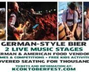 Presented by KC Bier Co., Kansas City&#39;s largest locally-owned brewery, KC Oktoberfest returns to Crown Center on Oct. 4-5, 2019 for two days of German-style bier, food and music! nnModeled after the traditional Munich Oktoberfest, the event is Kansas City&#39;s largest authentic Oktoberfest and has grown from the brewery&#39;s Biergarten to one of Kansas City&#39;s most iconic downtown entertainment venues. KC Oktoberfest features more than 10 award-winning German-style biers made by KC Bier Co. with 100% G