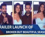 Vikrant Massey and Harleen Sethi starrer Broken But Beautiful will soon be back with its second season. Last night the whole star cast and Ekta Kapoor was spotted at the trailer launch of Broken But Beautiful. Vikrant opted for brown jacket paired with denim whereas Harleen goes for a uber blue dress.