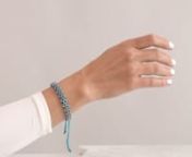https://www.nogu.studio/products/cause-kismet-links-bracelet-silver-sky-bluennGilded Finish: SilvernColor: Sky BluenCord: Adjustable / One Size Fits AllnBase: Stainless SteelnnPOWER &#124; INTELLECT &#124; DESTINYnnThe Kismet Links Pantone Bracelets are hand-woven onto a colored adjustable nylon cord, interwound with silver finished links. With their fully adjustable nylon strands, the Kismet Links Pantone Bracelets are one-size-fits-all.nnSince time immemorial, eastern mysticism has been inextricably lin