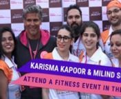 Karisma Kapoor and Milind Soman recently attended a fitness event in the city. The stars kept their look simple in a pair of jeans and a tshirt. Milind will next be seen as a judge on the reality show Supermodel of the Year while the actress was seen onscreen last year as she made a cameo in the Shah Rukh Khan starrer Zero.