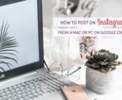 How To Post On Instagram From Chromen1. Go to the Instagram site on your browser, and log into your own account. n2. In the top navbar of your browser, click