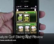 iAnalyze Golf Swing iPhone App Review-Find out if the iAnalyze Golf Swing iPhone App is worth buying. Visit Sandbox8.com to read the review