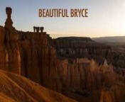 Bryce Canyon is one of the most beautiful National Parks in the US and I had the pleasure to shoot time-lapse there in April and May 2013. Bryce is not really a canyon but a collection of giant natural amphitheaters. Bryce Canyon is distinctive due to geological structures called hoodoos, formed by frost weathering and stream erosion of the river and lake bed sedimentary rocks. nnWhile the rim at Bryce varies from 8,000 to 9,000 feet (2,400 to 2,700m) the red, orange, and white colors of the roc