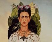 An animation of Frida Kahlo painting,