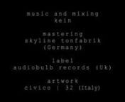KEINIn Bloom (2014)nnPRE_ORDER NOWnwww.kein.itnhttp://keinsound.tumblr.com/discographynnMusic and mixing: KeinnMastering: Kai Blankenberg - Skyline Tonfabrik (Germany)nLabel: Audiobulb Records (UK)nArtwork: Civico &#124; 32 (Italy)nnTracklistnn1. Untitledn2. Look After Men3. In Bloomn4. Brixton Rd.n5. Ostalgien6. Sugarn7. IsländischennPromotion UK: Audiobulb / Audiomoves (Sheffield)nPress Office Italia: Sfera Cubica (Bologna)n_ nnAvailability / 2nd July 2014:nnDigital Download (.wav, .mp3, .flac)n
