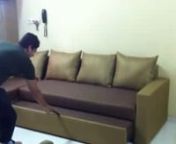 This video show you how to handle sofa cum bed easily. nnYou can buy sofa cum bed online at FurnitureOnlineDesign.com - India&#39;s largest furniture store for wooden sofa cum bed in various designs within your afford. nnYou can visit: http://www.furnitureonlinedesign.com/product-category/living-room/wooden-sofa-cum-beds/ for collection of sofa cum bed, sleeping sofa.﻿