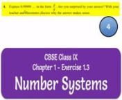 NCERT Solutions for Class 9th Maths Chapter 1 Number Systems Exercise 1.3 Question 4