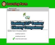 Learning Farm is an easy to use classroom resource that covers all Common Core Standards in an engaging format.Students receive computer adaptive practice and instruction for all standards while the program collects valuable diagnostic data and makes it available to teachers in easy to read reports.Each standard is thoroughly covered with an interactive lesson and instructional practice items in varied formats that are supported by immediate feedback and additional instruction.