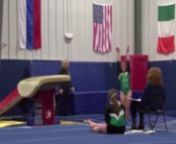 Alexa Anastos&#39;s vault from gymnastics competition at Arnold&#39;s Gym in Mansfield, MA on February 2, 2014.