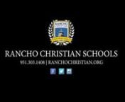 Website:nhttp://www.ranchochristian.orgnnTranscript:nWelcome to Rancho Christian School, a private school in the Temecula Valley dedicated to exceptional education in a positive and safe environment serving students from preschool through high school.n nFounded in 1983, Rancho Christian has a rich heritage of academically challenging, values-based learning with the goal of developing articulate, lifelong learners… trained to think critically, solve problems, and lead responsibly.n nOur faculty