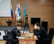 Kramnik tuče Karjakina (Primljen damin gambit)nTurnir kandidata 2014nnKolo: 02nBeli: Vladimir KramniknCrni: Sergey KarjakinnDatum: Fri Mar 14 2014nRezultat: 1-0nn1. d4 d5 2. c4 dxc4 3. e4 Nf6 4. e5 Nd5 5. Bxc4 Nb6 6. Bd3 Nc6 7. Be3 Nb4 8. Be4 f5 9. a3 fxe4 10. axb4 e6 11. Nc3 Bxb4 12. Qh5+ g6 13. Qg4 Bxc3+ 14. bxc3 Qd5 15. Ne2 Bd7 16. O-O Qc4 17. Ng3 Bc6 18. Ra5 O-O-O 19. Rc5 Qb3 20. c4 Kb8 21. Qxe6 Rde8 22. Qh3 Nxc4 23. Rxc6 bxc6 24. Nxe4 Nb6 25. Nc5 Qd5 26. Rc1 Ka8 27. Na6 Kb7 28. Nb4 Qf7 29.
