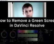 This tutorial shows you how to use nodes, the qualifier, power windows and the alpha output to remove a green screen in DaVinci Resolve. It&#39;s not as powerful an option as using Adobe After Effects, but if you need to remove a green or blue screen in DaVinci Resolve this is how you can do it.