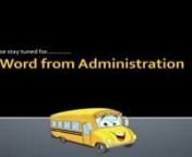 A special message from East Side Elementary&#39;s Administration promoting Carpool and Bus Safety.