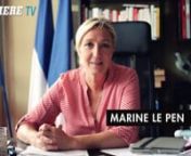 French politician and leader of the Front National Marine Le Pen, speaking to Corriere della Sera journalist Stefano Montefiori. Filmed in Nanterre, France, on September 4th 2014.nnwww.corriere.it