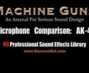 This is a short video with the audio from the various microphones used to record the Valmet M62 (AK-47) Machine Gun. The sound effects are available in Machine Guns HD Professional Sound Effects Library from The Recordist.nnAll images and sound effects copyright 2013 Frank Bry - Creative Sound Design. All Rights Reserved.