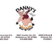 Thank you for your interest in Danny&#39;s Bar-B-Que. My wife, Barbara, and I opened our doors for business on November 7, 1992.It was our goal then, as it is now, to serve good food at reasonable prices.Twenty years later you can now visit us at three locations, in Cary, Morrisville and Durham (RTP).In addition, we offer full course catering services, delivery for large orders and have private rooms for parties and business functions.We are family run and fortunate to have all three sons, K