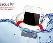 The iRescue Kit revives all kinds of devices that have been dropped in water or suffered moisture damage, including iPhones , Smartphones mobile phones , iPods , mp3 players, cameras, hearing aids, watches, car door openers, and other compact electronic devices. nnUsing simple dehumidifying technology, used extensively in the medical and photographic field during the last 30 years , the iRescue Kit can revive your wet mobile phone or other electronic device, restoring it to full functionality in