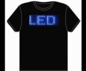 LED Scroll Message Flashing T-shirts nnhttp://mytshirtflashes.comninfo@mytshirtflashes.comn07943 622 333n @MyTshirtFlashesnninfo@mytshirtflashes.comn07943 622 333n@MyTshirtFlashesnnOur LED Programmable Flashing T-shirts are a fun and effective way to display MEMORABLE DATES, COMPANY TELEPHONE NUMBERS, BRAND NAMES OR COMPANY ADDRESS/LOCATIONS.nnWHOLESALE AVAILABLEnnSpecificationnLED dot matrix: 7 × 21 (147 dots) nMessage scrolling displays nSupports text inputnBuilt-in 26 capital and lower case