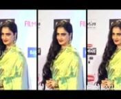 The evergreen diva Rekha is clicked here at the Filmfare Awards 2016 Red Carpet. Rekha looks stunning in her gorgeous saree, as usual. The veteran actor posed for pictures and smiled for the shutterbugs. nRekhaji is a regular at award functions. She usually hands over the best actor awards to the happy recepients. Wonder who will receive the much coveted award tonight?nRekha spoke to the media collected there. She wished all the nominees the best of luck and hoped that everybody will enjoy the s