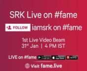 Shah Rukh Khan - Live on #fame - Promo | Follow iamsrk | GauravGera from bollywood promo video