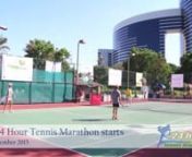 A New GUINNESS WORLD RECORD, Created By Veracity World &amp; SISM By Organising The 1st Ever 24 Hour Tennis Marathon In Dubai On The 13th &amp; 14th Of November 2015.6 Corporate Teams Participated In This Historical Event. ADIB, Huawei, Pepsi, Grand Hyatt, Channel 4 and DTA.Visit us at www.24hourtennismarathon.com
