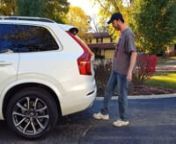 Demonstration of the foot activated tailgate on the new 2016 Volvo XC90.