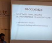Discussion on decolonisation for change and anti violence by Dr Pala Molisa at the Change for Everything Forum, Wellington, Aotearoa New Zealand Dec 2015 #climatejustice #oilfreewellington #palamolisa #pasifika