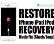 One Click to Get iPhone iPad iPod Out Of Recovery ModenMore Details from: http://www.recover-iphone-ios-8.com/exit-iphone-recovery-mode.htmlnniOS System Recovery or iOS System Recovery for Mac enables you one click to fix iPhone iPad and iPod touch stuck on recovery mode without losing data. In addition to fix the abnormal iOS, this tool also allows you to restore the lost and deleted data like contacts, messages, notes, calendars, photos, videos and more from your iOS devices directly, or extra