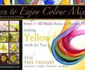 + SUBSCRIBEthe purpose of which is to show you how YOU can learn to CONTROL COLOUR MIXES, rather than all of those tubes of colour being in control of you. nnYOU WILL LEARN ABOUT the Nature of the principal primary yellows. Then you move on to the secondary mixes where yellow is the principle primary. Thirdly you are shown how to manipulate your mixes to effectively introduce light and shade into your paintings.nnFinally you are taken through two detailed step-by-step colour mixing practice st