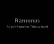 On stage and backstage footage of The Ramonas playing at Le Gambrinus in Liège set to the Ramones song Commando.
