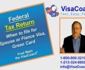 https://www.visacoach.com/tax-returns-required-immigration/nIs your most recent Federal tax return acceptable to US immigration, or is it“out of date”? When applying for Fiancee or Spouse visas, or Adjustment of Status to Permanent Residency US Immigration requires that the sponsor demonstrate his financial eligibility. The sponsors recent Federal Tax return is required. Immigration applications are time sensitive and the lengthy filing extensions permitted by IRS, can make one’s most re
