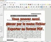 Convertir un fichier texte LibreOffice en PDFnDominique Perrin Legta Nérac