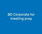 Bibicoff + MacInnis, Inc. Client Testimonial; “BD Corporate for meeting prep\ from bd inc