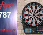 Begin your darts journey with one of the best-selling electronic dartboards: the Viper 787. Featuring the regulation size, 15.5” dartboard target face, you’ll play on the same size the pros use and reign triumphant over your foes. Surrounding the target face is a large missed dart catch ring, to protect your wall from errant throws. The 787 features 43 dart games, including cricket and 301, and over 320 scoring options to assure that you’ll never run out of ways to put your darting skills