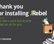 You&#39;ve installed JRebel, fantastic! Now, what is JRebel? Watch this video and learn how JRebel can reload code changes instantly while you&#39;re writing applications in Java.