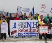 This video tells the story of the January 2015 New Hampshire Rebellion walk to encourage all New Hampshire Voters to ask the candidates for US President in 2016 the following question:nnHOW ARE YOU GOING TO END THE SYSTEMIC CORRUPTION IN OUR POLITICAL SYSTEM THAT IS CAUSED BY THE WAY CAMPAIGNS ARE FINANCED?nnBetween January 11th and January 21st, four separate groups walked from all four corners to New Hampshire to a mass rally at the Concord state capitol. In all over 500 citizens participated