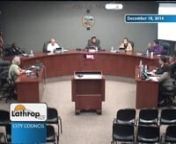 CITY OF LATHROPnCITY COUNCIL REGULAR MEETINGnMONDAY, DECEMBER 15, 2014n7:00 P.M.nCOUNCIL CHAMBERS, CITY HALLn390 Towne Centre DrivenLathrop, CA 95330nAGENDAnPLEASE NOTE: There will be a Closed Session commencing at 6:00 p.m.The Regular Meeting will reconvene at 7:00 p.m., or immediately following the Closed Session, whichever is later.n1.tPRELIMINARYn1.1tCALL TO ORDERn1.2tCLOSED SESSIONn1.2.1tCONFERENCE WITH LEGAL COUNSEL:Anticipated Litigation – Significant Exposure to Litigation Pursuant