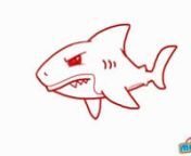 http://mocomi.com/ presents: How to Draw a SharknnWatch out fun video on how to draw a shark in a quick and easy way.nnHere is a step by step drawing video tutorial on how to draw a Shark in a simple and interactive way. You just need a red pen and paper to get started!nnThis video is a part of Math Issue - 31 of our free online Kids Magazine - Mocomag. If you liked this video, you&#39;ll definitely love the rest of our magazine. Subscribe for FREE today: http://mocomi.com/issue-31/