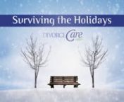 After separation or divorce, your Thanksgiving and Christmas holidays won’t look the same as they used to. Traditions change. Some family members won’t be there. Social gatherings can feel stressful. But DivorceCare Surviving the Holidays can help!nnnIt’s a 2-hour seminar that’s offered anytime from October through December. This short event includes a video, sharing time, and a “Survival Guide” filled with tips and encouragement for managing the holidays after separation and divorce
