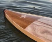 This gorgeous Rio Grande - Lone Star Edition standup paddle board results from an exclusive collaboration between No. 4 St. James and Jarvis Boards, of Austin, Texas. nnIdeal for flatwater fitness and touring, the board is lightweight and fast, but stable. Its sleek displacement hull is finished in natural American cherry, cedar, and fir wood, yet the board still weighs only 30 or so pounds, thanks to its modern recycled foam core. And at a generous 32 inches wide—unusual for a board of this s